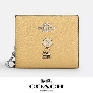 Coach X Peanuts Snap Wallet With Charlie Brown